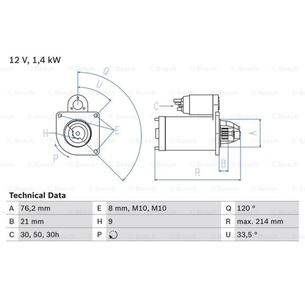 Μίζα BOSCH 0986017110