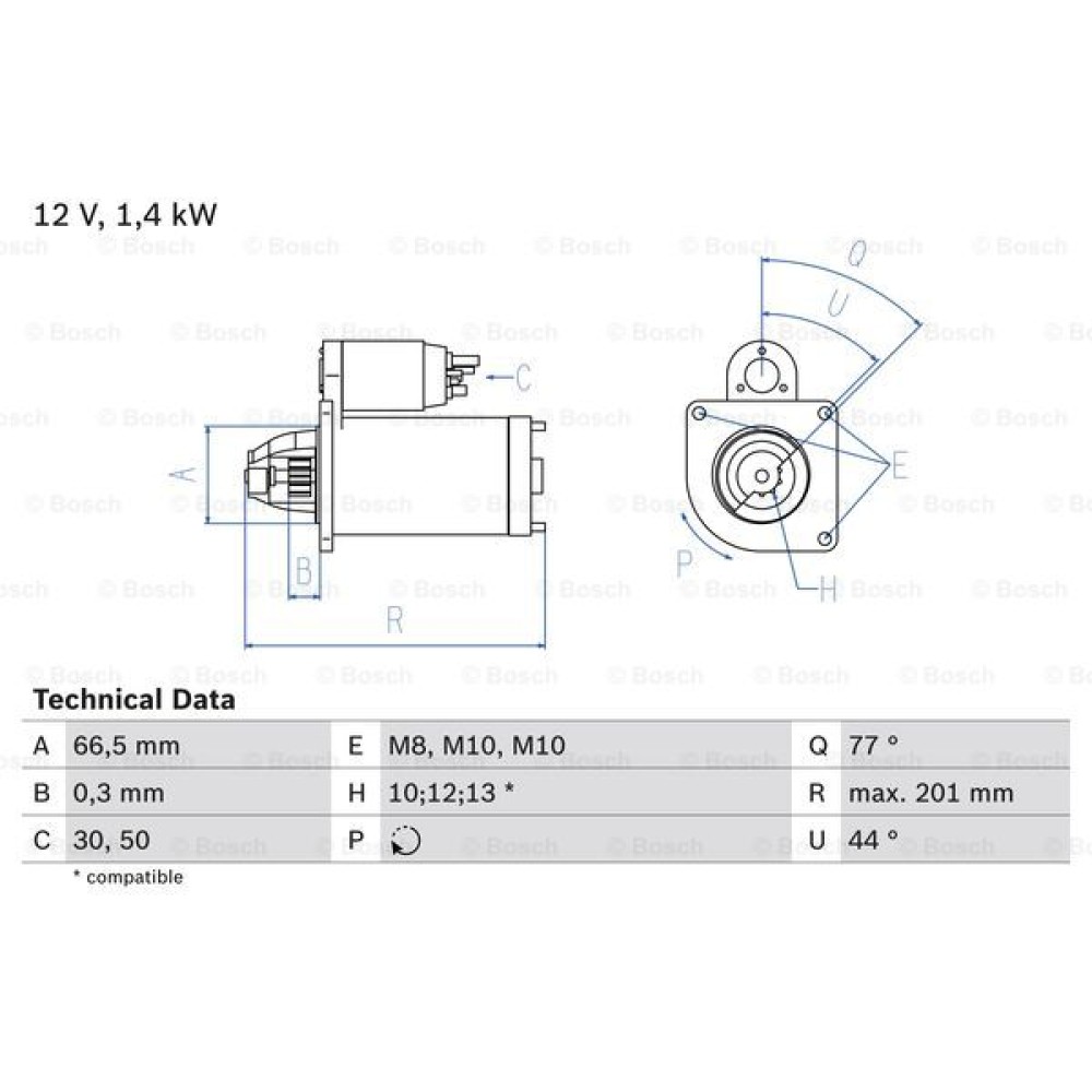 Μίζα BOSCH 0986022800