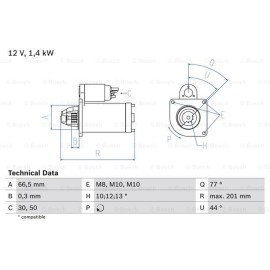 Μίζα BOSCH 0986022800