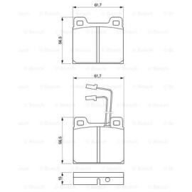 Σετ τακάκια εμπρός BOSCH 0986469111