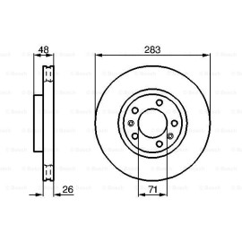 Δισκόπλακα εμπρός BOSCH 0986478125