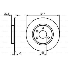 Δισκόπλακα εμπρός BOSCH 0986478142