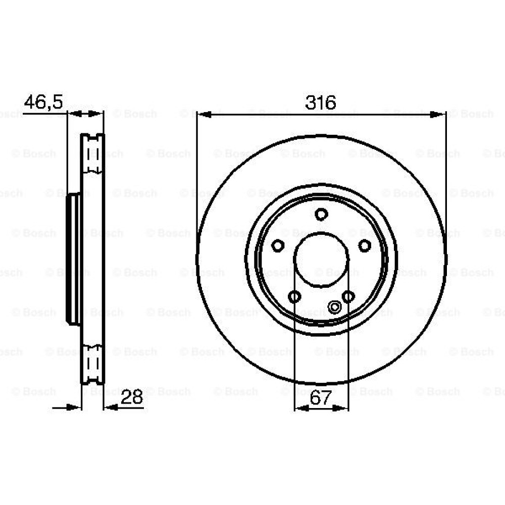 Δισκόπλακα εμπρός BOSCH 0986478625