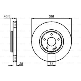 Δισκόπλακα εμπρός BOSCH 0986478625