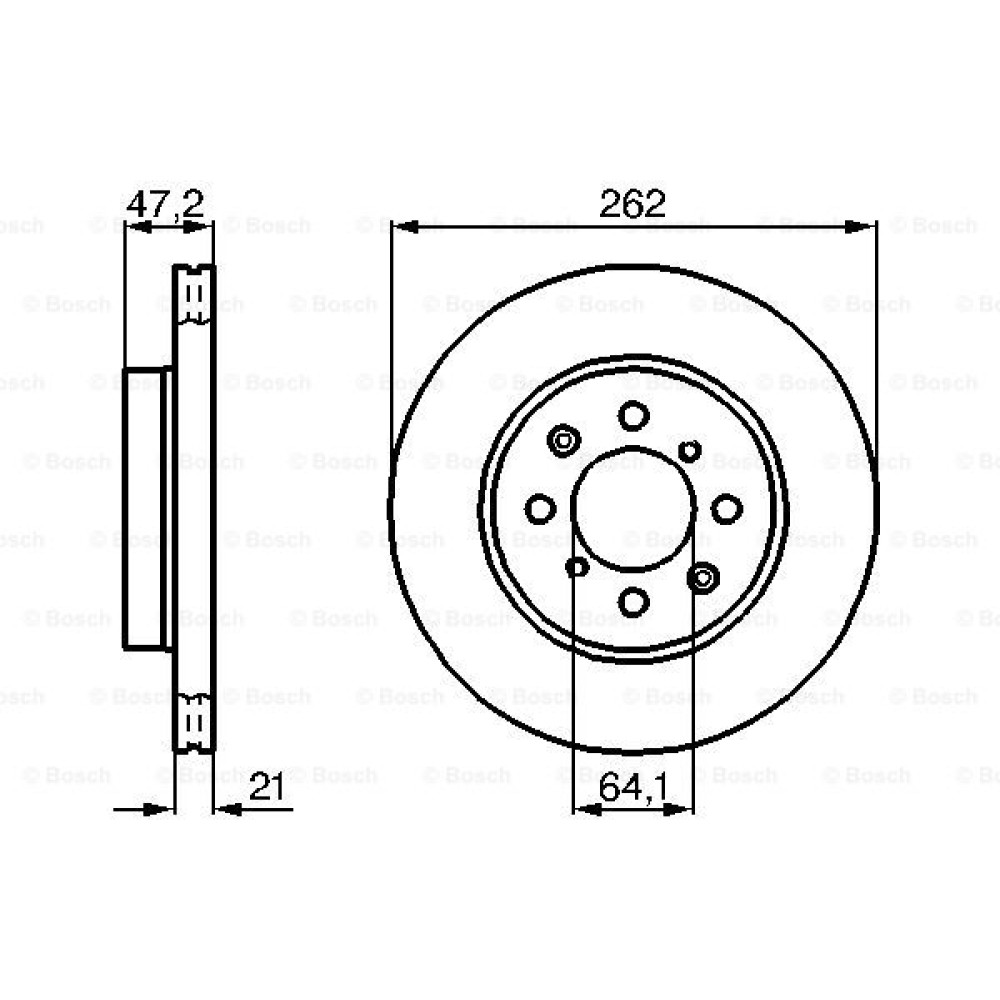 Δισκόπλακα εμπρός BOSCH 0986478657