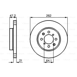 Δισκόπλακα εμπρός BOSCH 0986478657