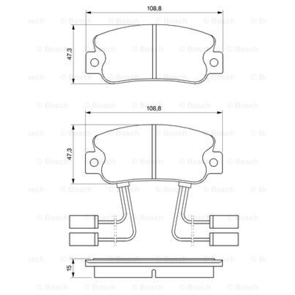 Σετ τακάκια εμπρός BOSCH 0986491330