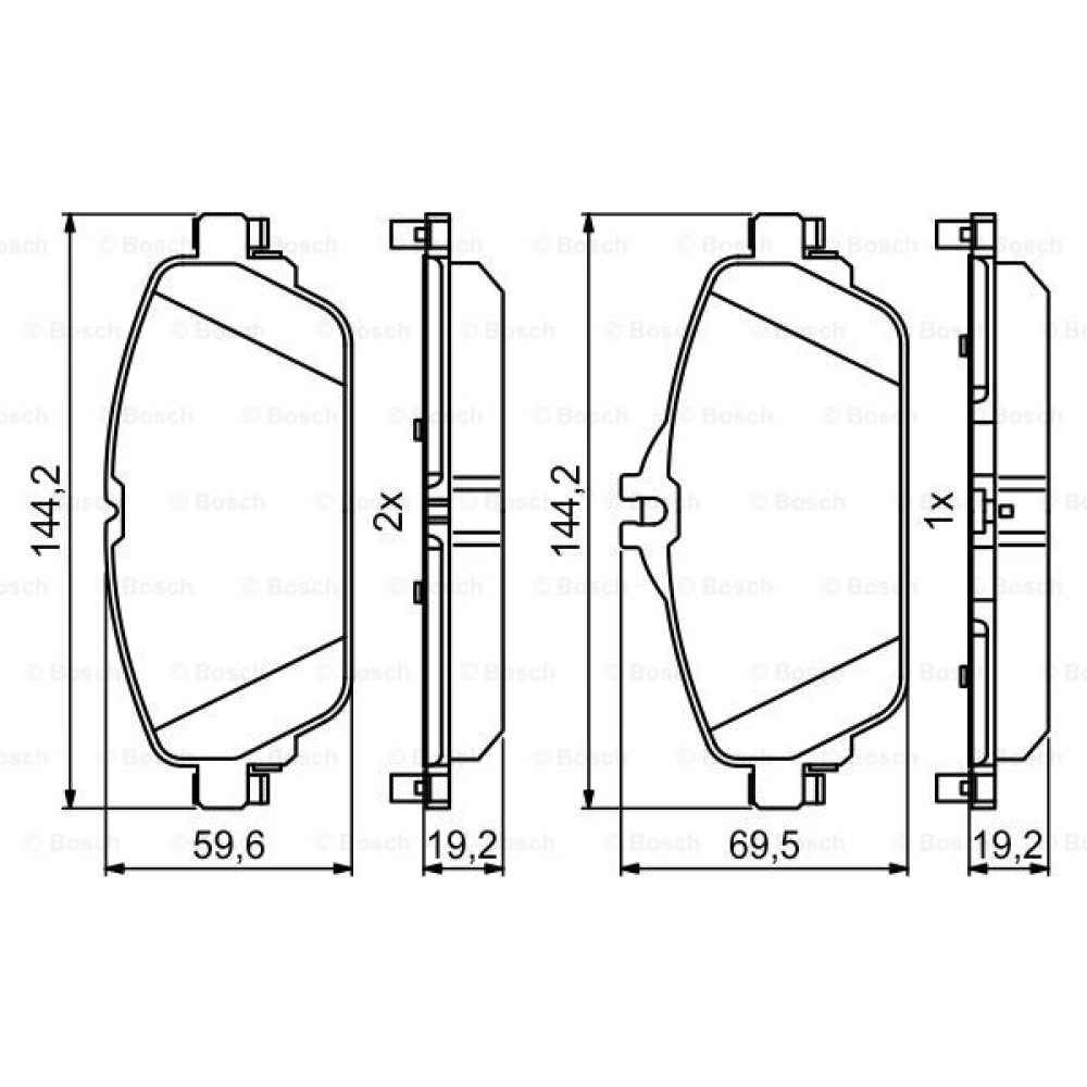 Σετ τακάκια εμπρός BOSCH 0986494951