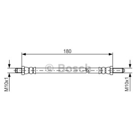 Ελαστικός σωλήνας φρένων BOSCH 1987476022