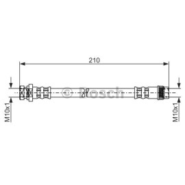 Ελαστικοί σωλήνες φρένων (μαρκούτσια) BOSCH 1987476044