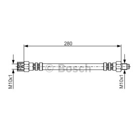 Ελαστικός σωλήνας φρένων BOSCH 1987476396