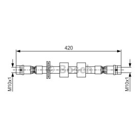 Ελαστικός σωλήνας φρένων BOSCH 1987476414