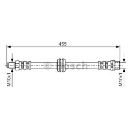 Ελαστικός σωλήνας φρένων BOSCH 1987476444