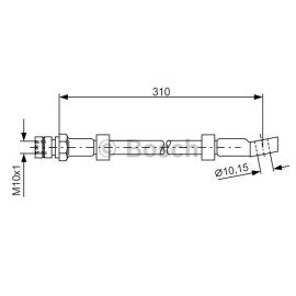 Ελαστικός σωλήνας φρένων BOSCH 1987476464