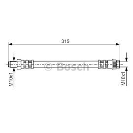 Ελαστικός σωλήνας φρένων BOSCH 1987476558