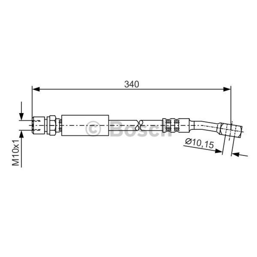 Ελαστικός σωλήνας φρένων BOSCH 1987476691