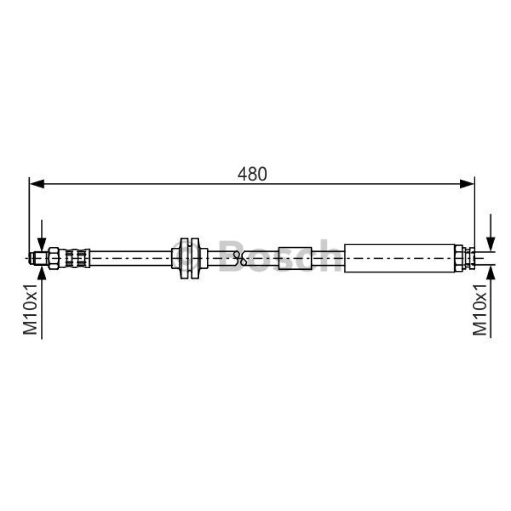 Ελαστικός σωλήνας φρένων BOSCH 1987476824