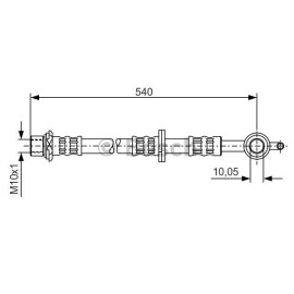 Ελαστικός σωλήνας φρένων BOSCH 1987476834