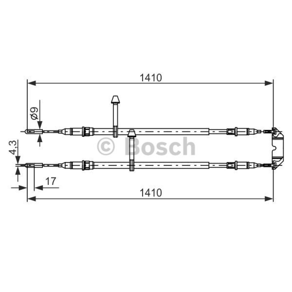 Ντίζα, φρένο ακινητοποίησης BOSCH 1987477245