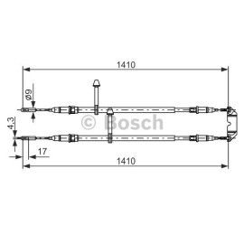 Ντίζα, φρένο ακινητοποίησης BOSCH 1987477245