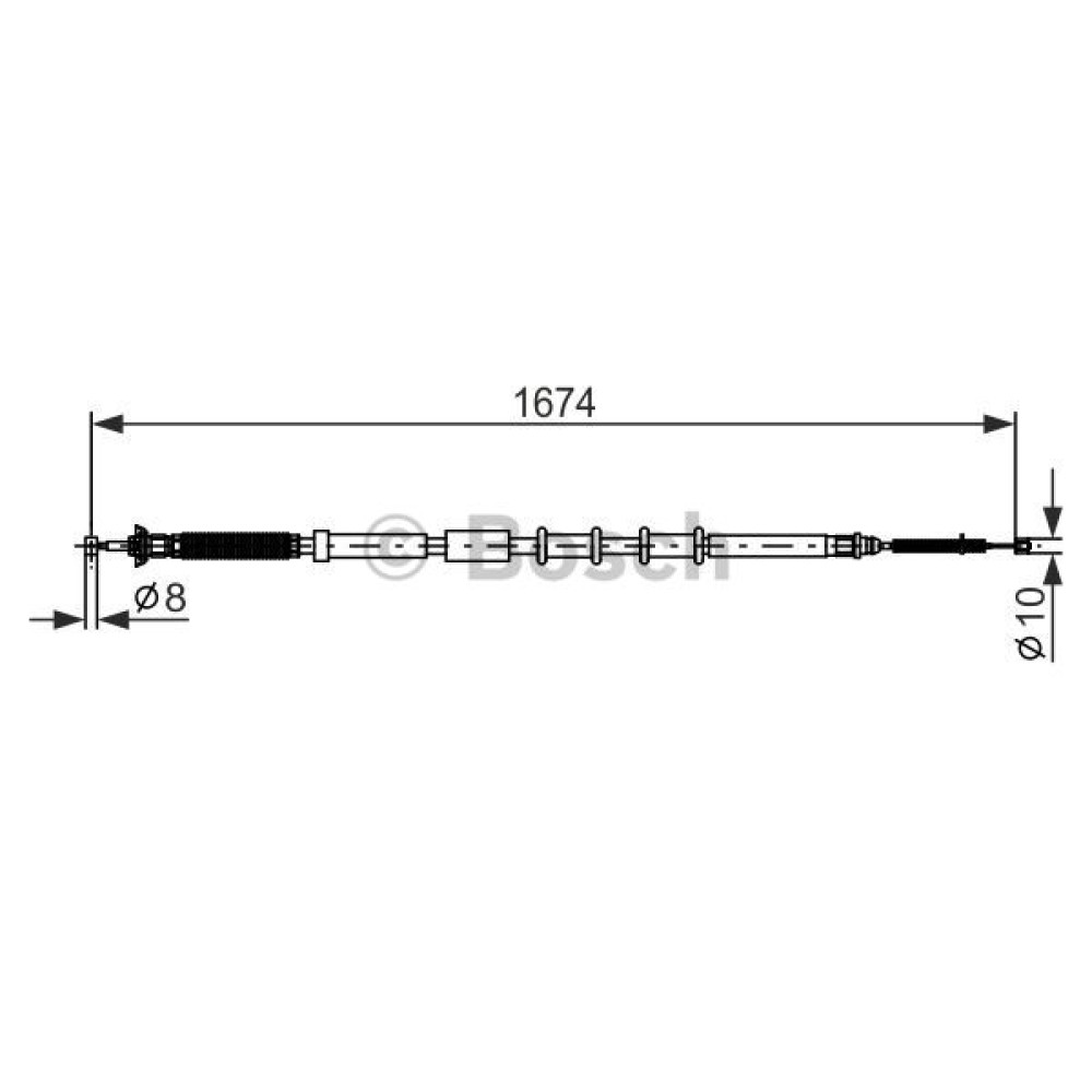 Ντίζα, φρένο ακινητοποίησης BOSCH 1987477976