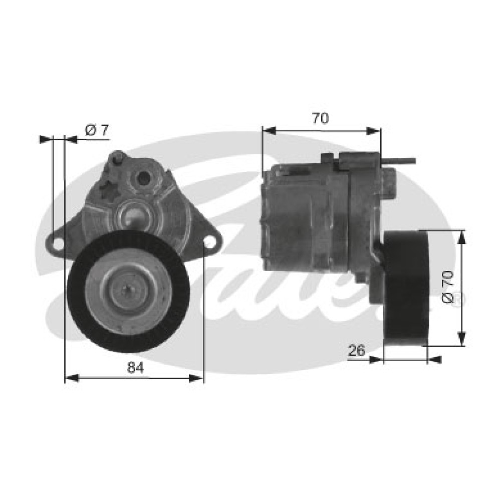 Τεντωτήρας ιμάντα poly-V GATES T38415