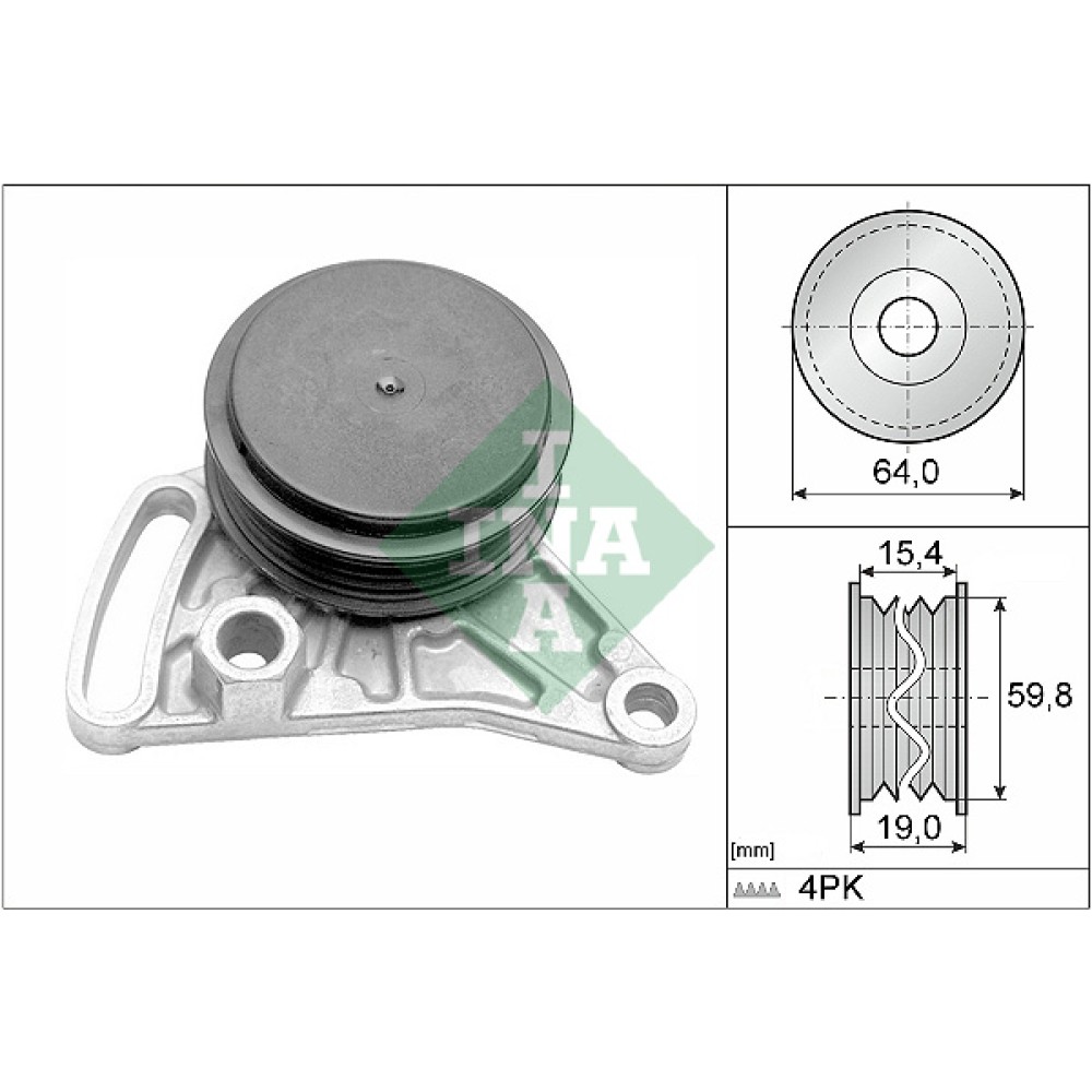 Τεντωτήρας ιμάντα poly-V INA 531030910