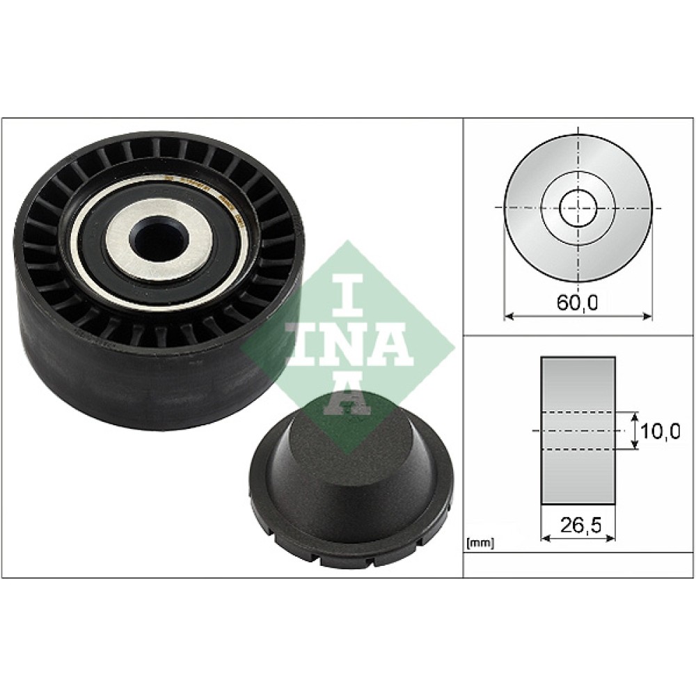 Τροχαλία αδρανείας ιμάντα poly-V INA 532033110