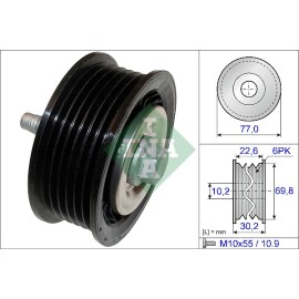 Τροχαλία παρέκκλισης, ιμάντας poly-V INA 532070010