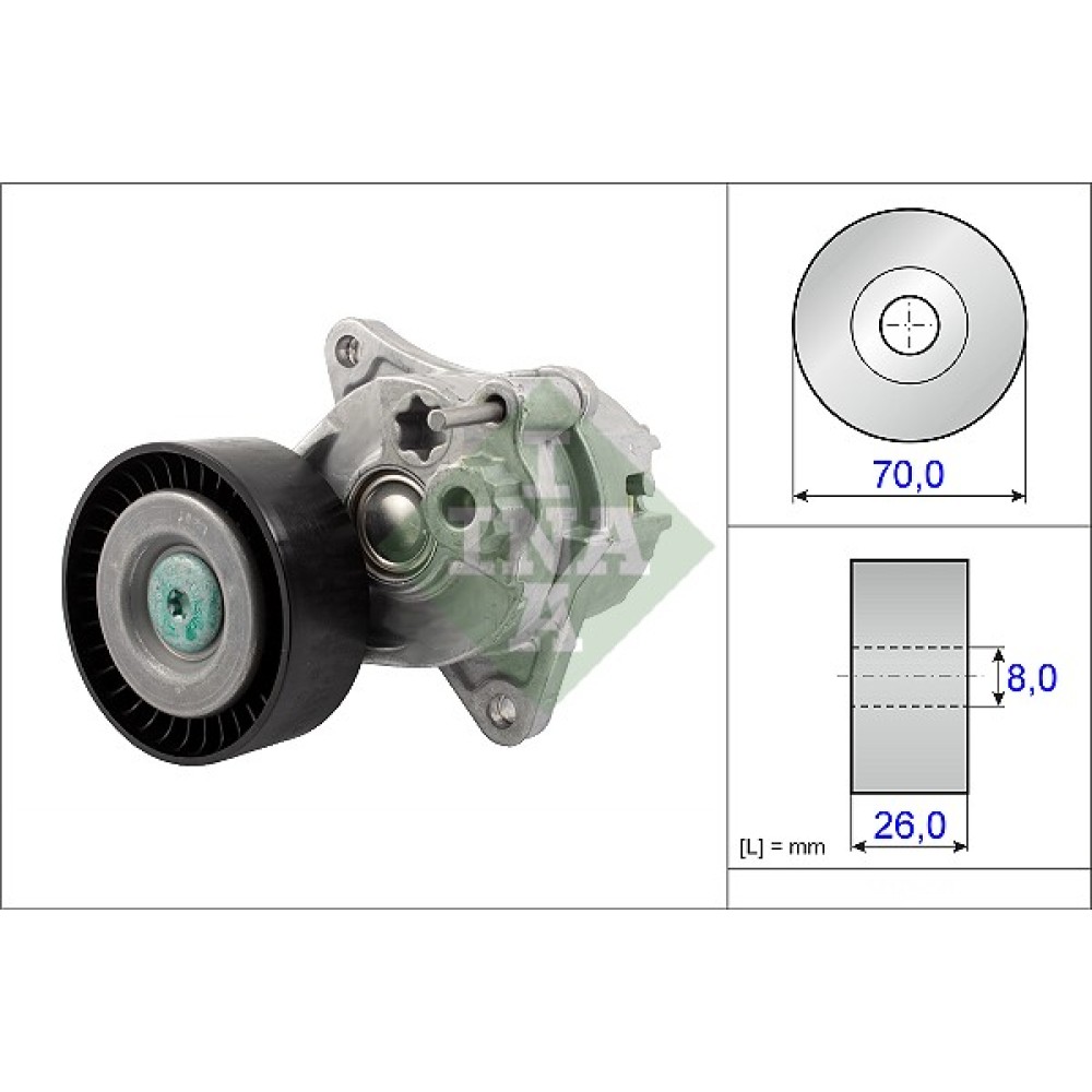 Τεντωτήρας ιμάντα poly-V INA 534048110