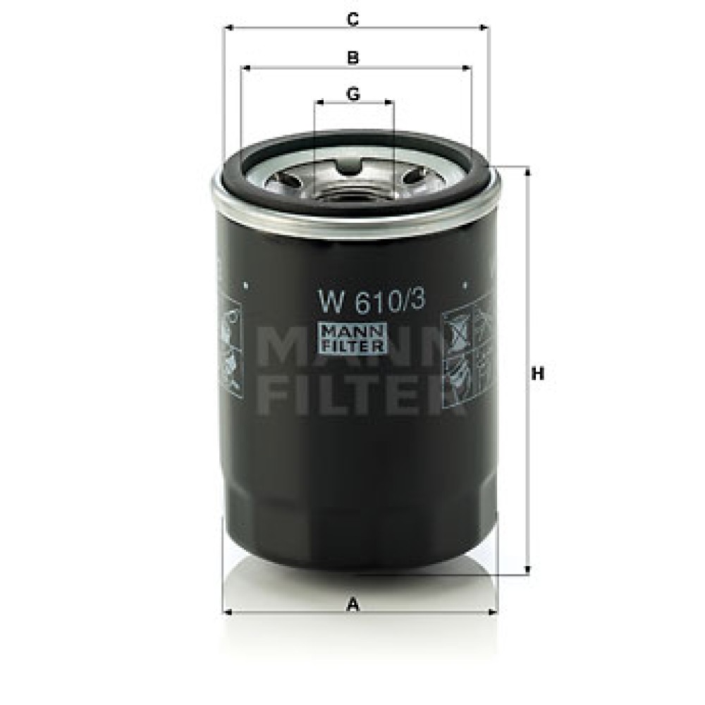 Φίλτρο λαδιού MANN-FILTER W 6103