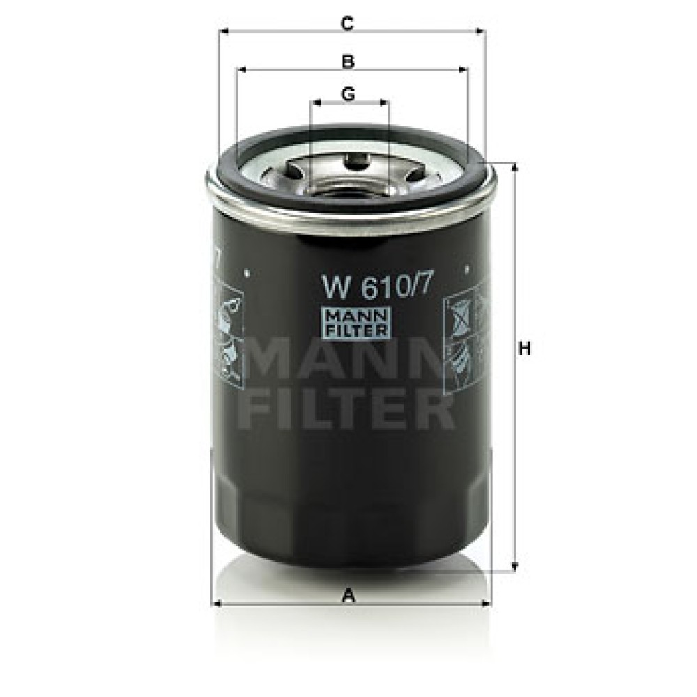 Φίλτρο λαδιού MANN-FILTER W 6107