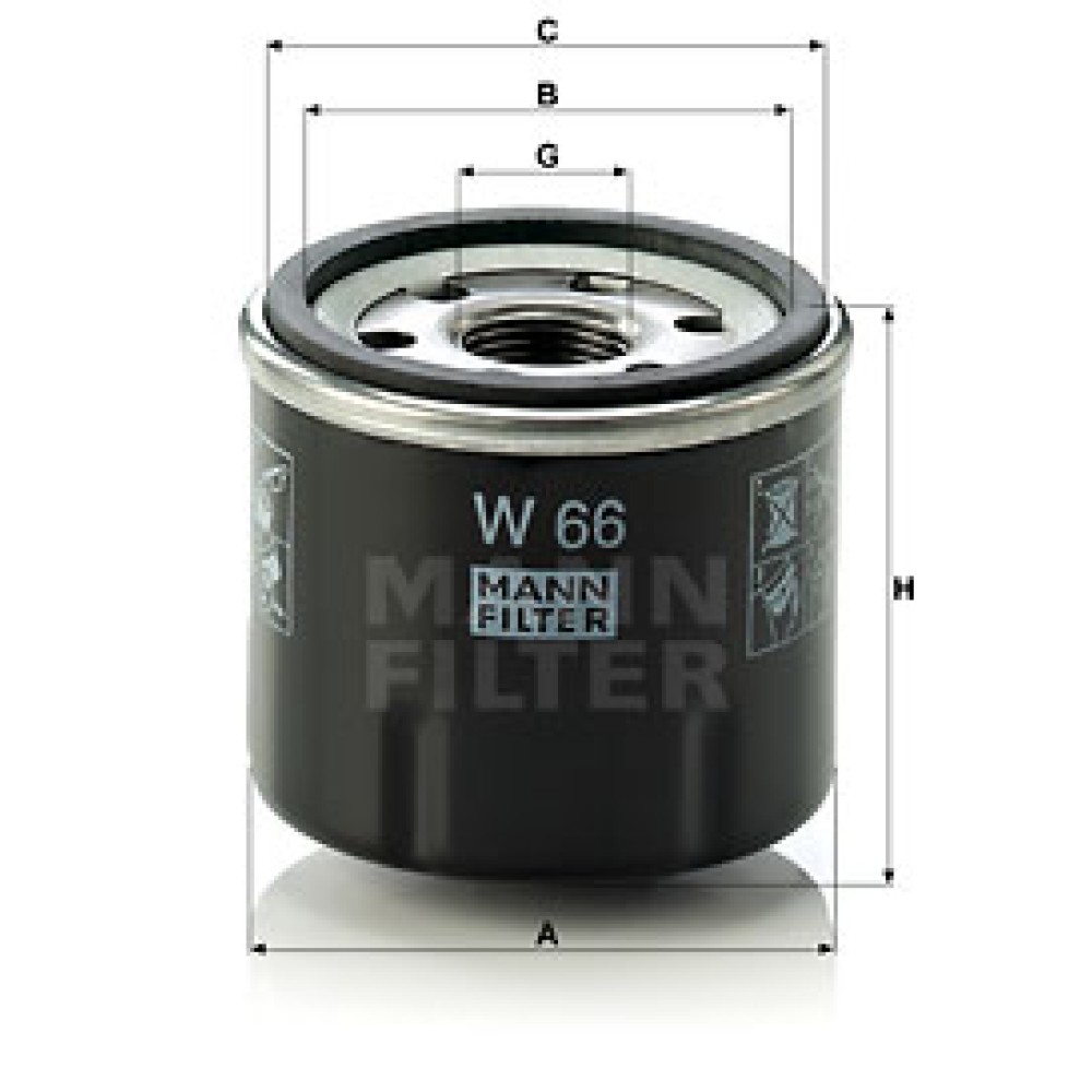 Φίλτρο λαδιού MANN-FILTER W66