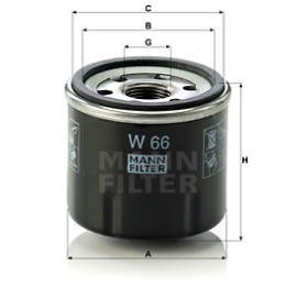 Φίλτρο λαδιού MANN-FILTER W66