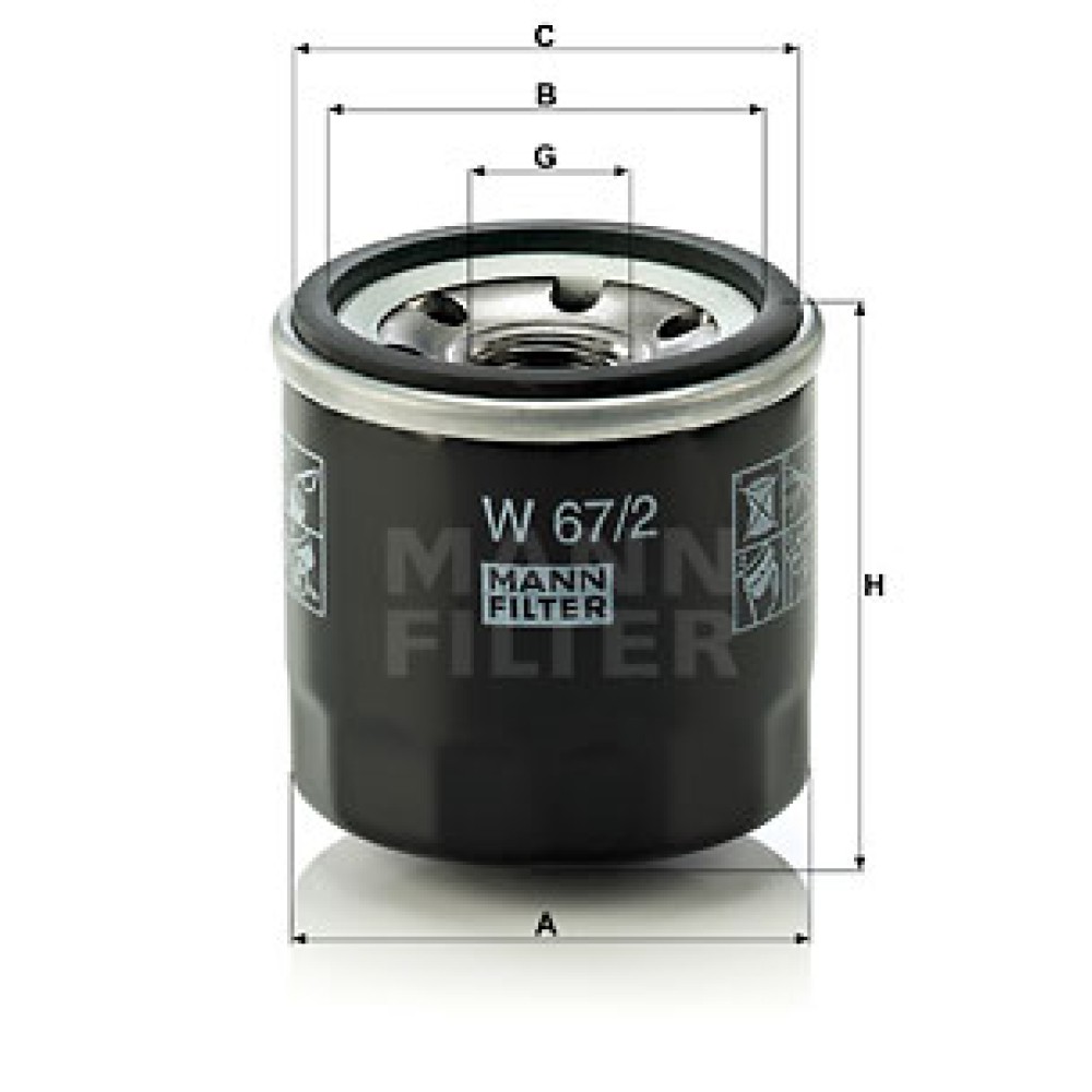 Φίλτρο λαδιού MANN-FILTER W 672