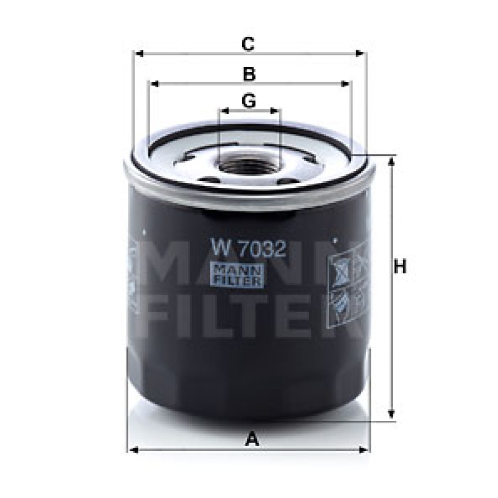 Φίλτρο λαδιού MANN-FILTER W7032