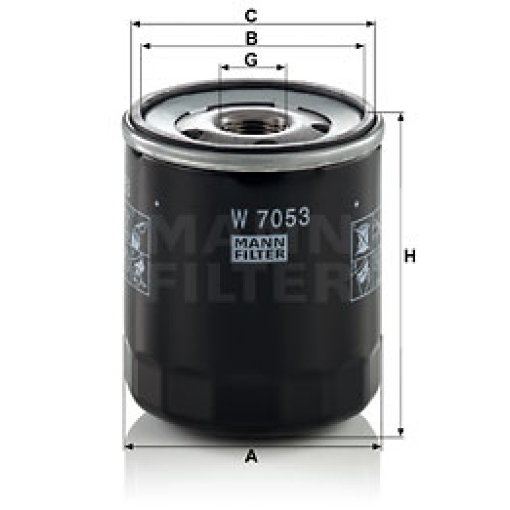 Φίλτρο λαδιού MANN-FILTER W7053