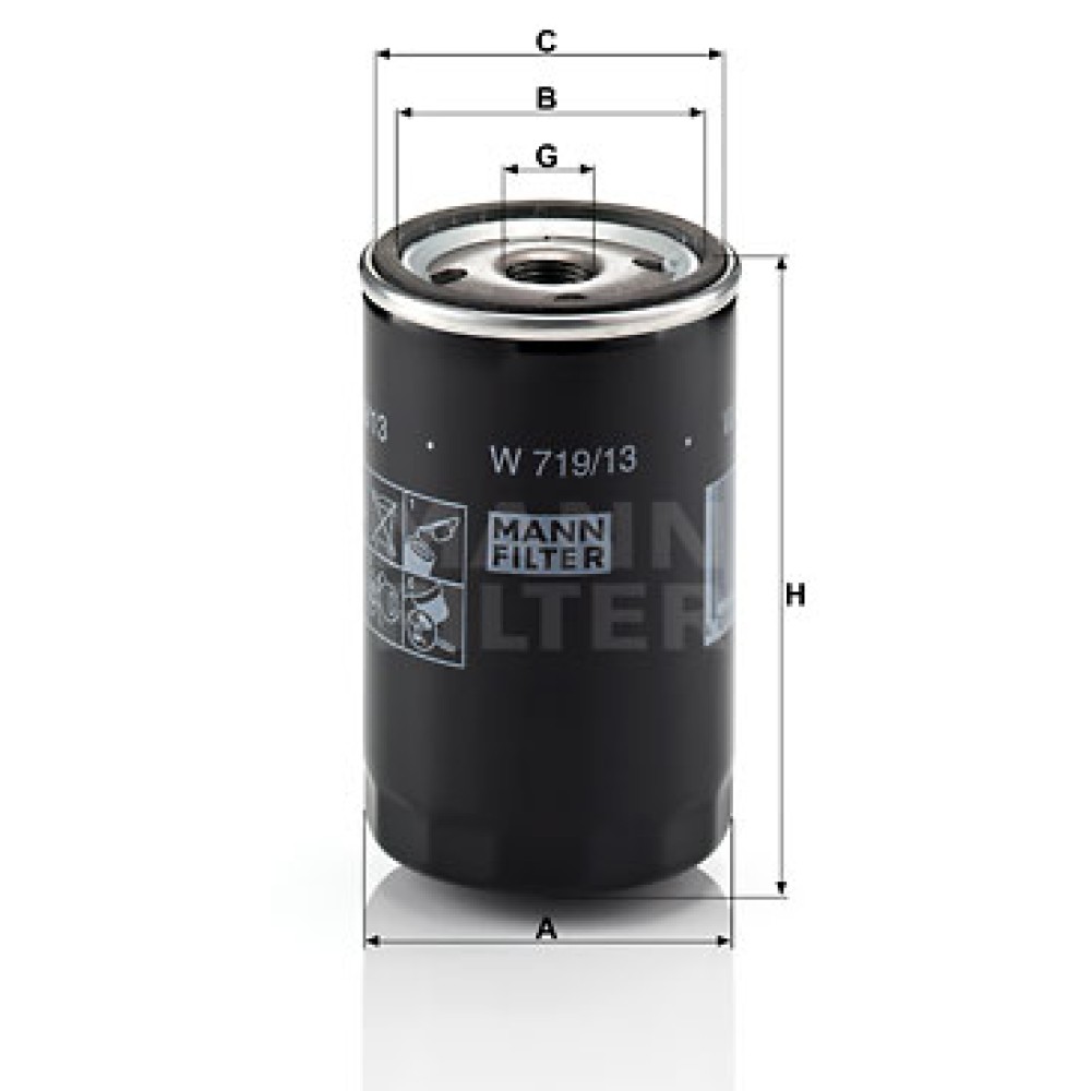 Φίλτρο λαδιού MANN-FILTER W71913