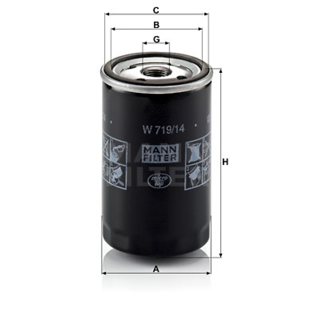 Φίλτρο λαδιού MANN-FILTER W 71914