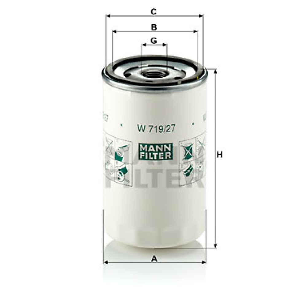 Φίλτρο λαδιού MANN-FILTER W 71927