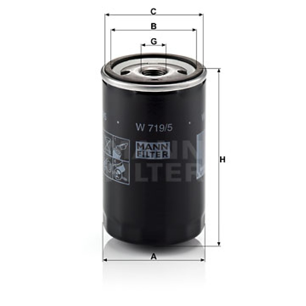 Φίλτρο λαδιού MANN-FILTER W 7195