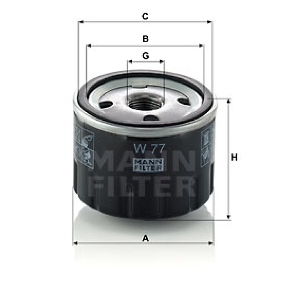 Φίλτρο λαδιού MANN-FILTER W77