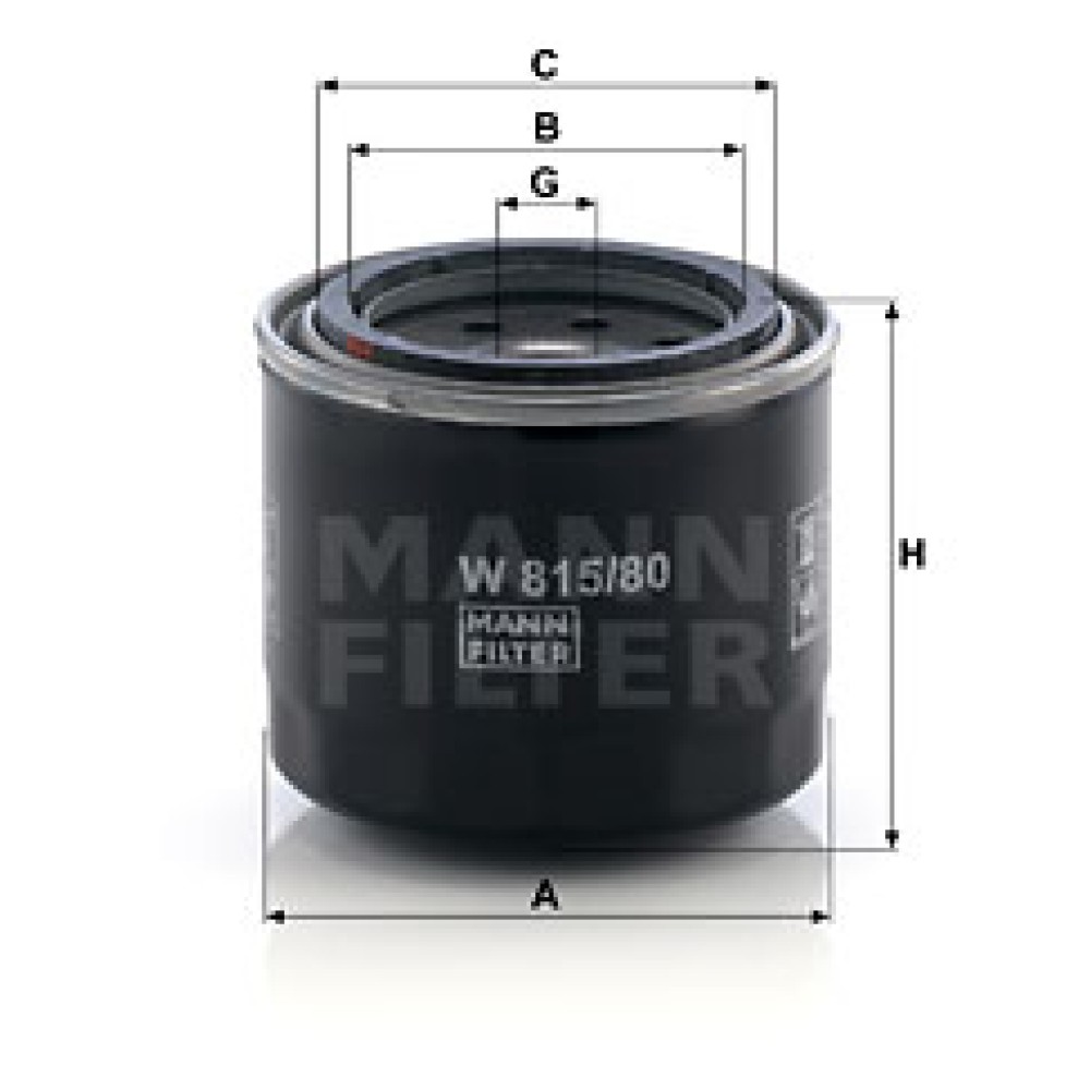 Φίλτρο λαδιού MANN-FILTER W 81580