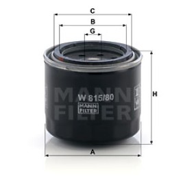 Φίλτρο λαδιού MANN-FILTER W 81580