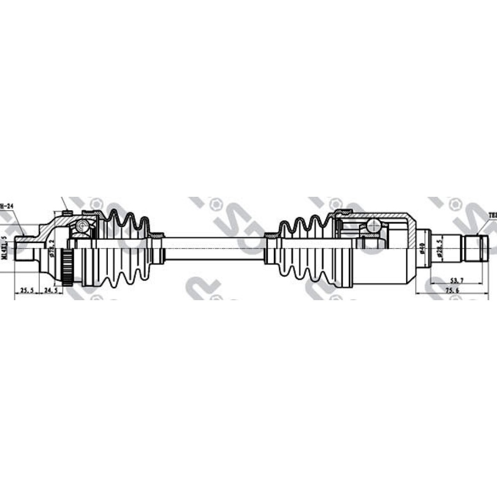 Άξονας μετάδοσης κίνησης MERCEDES Q0003234V011000000