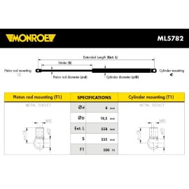 Αμορτισέρ Καπώ/Μπαγκάζ MONROE ML5782