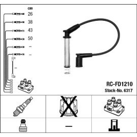 Μπουζοκαλώδια & εξαρτήματα σύνδεσης NGK 6317