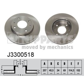 Δισκόπλακα εμπρός NIPPARTS J3300518