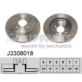 Δισκόπλακα εμπρός NIPPARTS J3308018