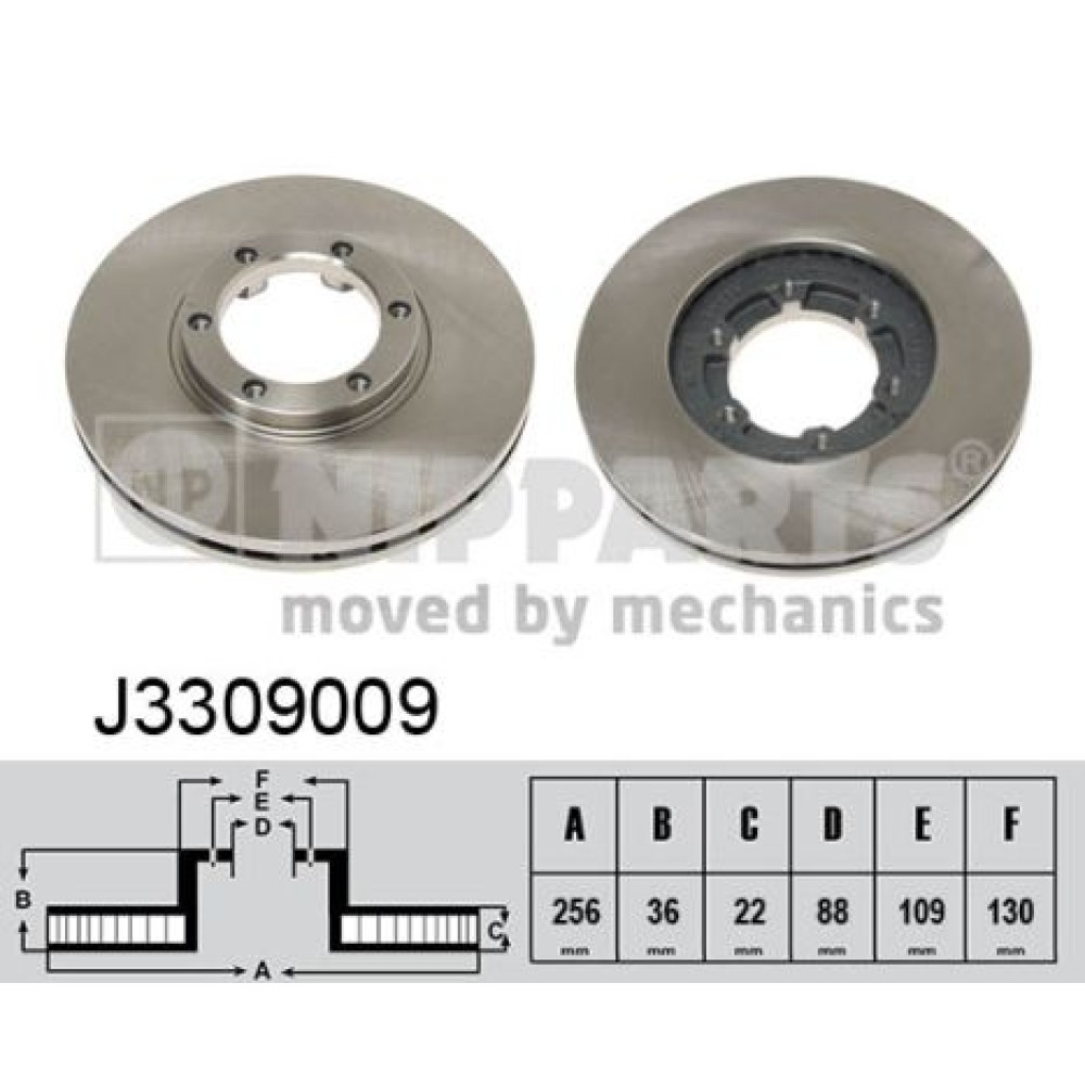 Δισκόπλακα εμπρός NIPPARTS J3309009